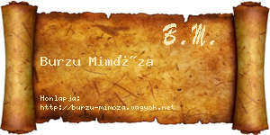Burzu Mimóza névjegykártya